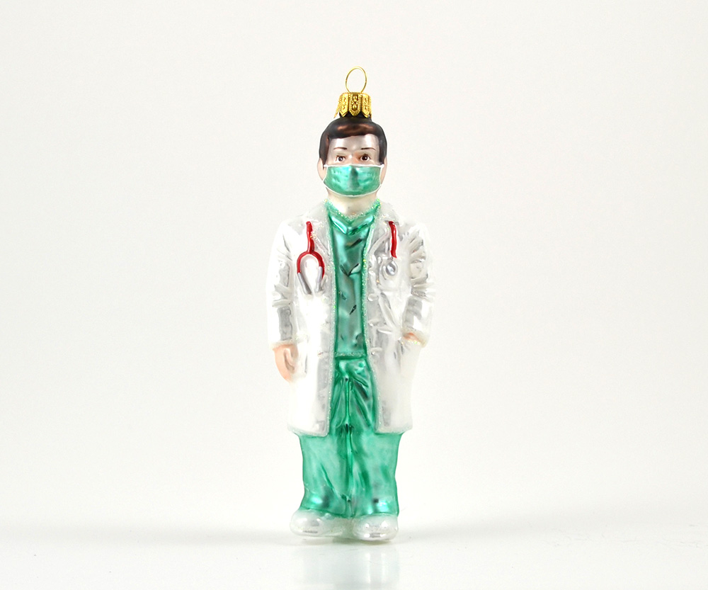 Læge - Håndmalede julekugler i glas | Sighs